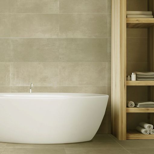 Picture of Loft Cream Glazed Porcelain Wall & Floor Tile 300x600mm - 1.26sqm Box