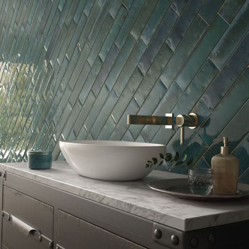 Picture of Hope Blue Ceramic Wall Tile 75x300mm - 0.99sqm Box