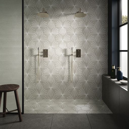 Picture of Sunburst Grey Glazed Porcelain Wall & Floor Tile 267x232mm - 0.99sqm Box