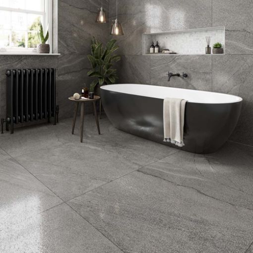 Picture of Frontera Silver Porcelain Wall & Floor Tile 900x900mm - 1.62sqm Box