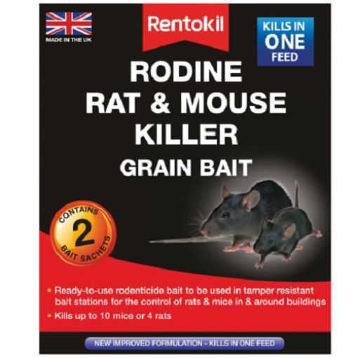 Picture of Rodine Rat And Mouse Killer Grain Bait (2 x Sachets)