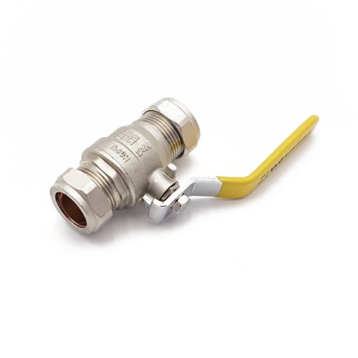 Picture of QLC Yellow Handle Lever Ball Valve PN25 CxC 22mm