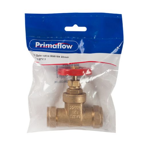 Picture of KwikPak Brass Gate Valve BS5154 22mm