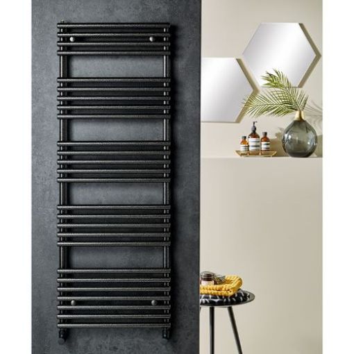 Picture of Redroom TT Lux Height 1355mm Width 496mm 666 Watts - 1183 BTU - Hammered Silver