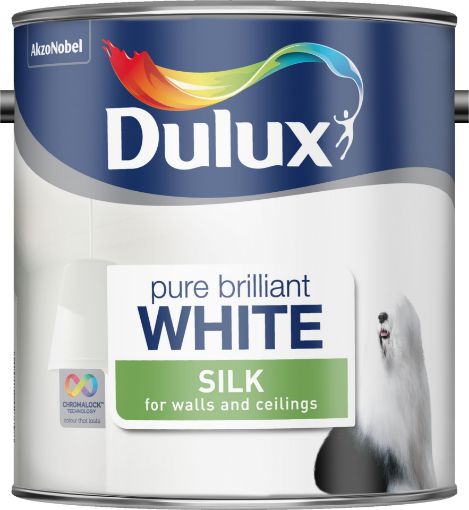 Picture of 2.5L Dulux Silk Pure Brilliant White