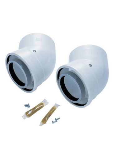Picture of Greenstar Oilfit 45 Deg Elbow pair (80/125mm)