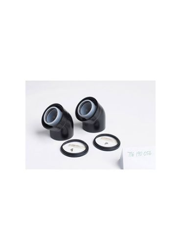 Picture of 80/125mm Balanced Flue 45 Deg Elbow