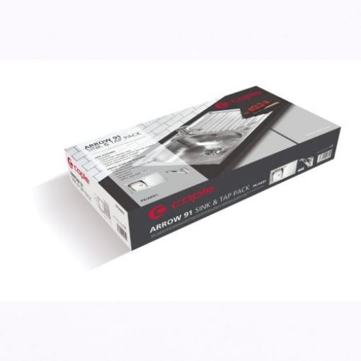 Picture of Arrow 91 1.0 Bowl Stainless Steel Sink and Single Lever Tap Pack