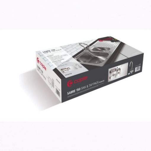 Picture of Sabre 150 1.5 Bowl Stainless Steel Sink and Quarter Turn Tap Pack