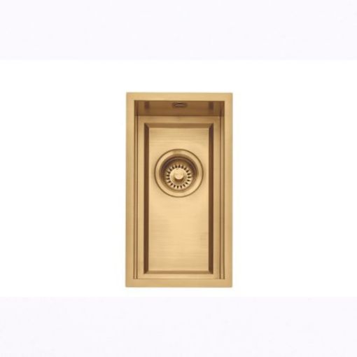 Picture of Saso 20cm Worktop Sink 16mm Ledge - Gold Finish
