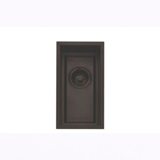 Picture of Saso 45cm Worktop Sink 16mm Ledge - Black Steel Finish