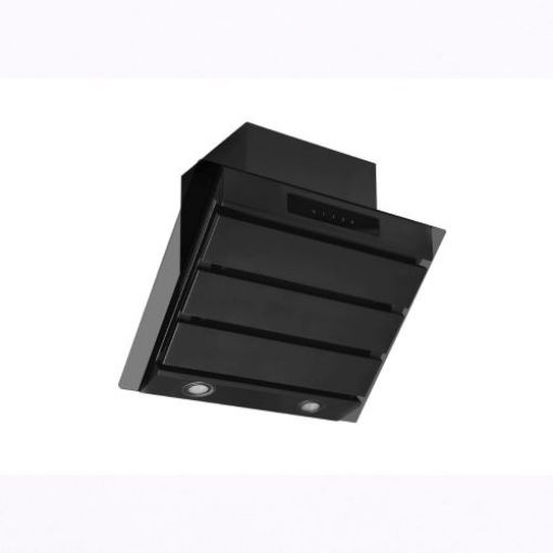 Picture of 60cm Spirit Wall Chimney Hood, Black and Black Glass
