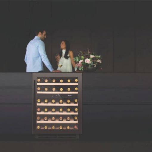 Picture of Undercounter Wine Cooler - 2 Temperature Zones - Gun Metal