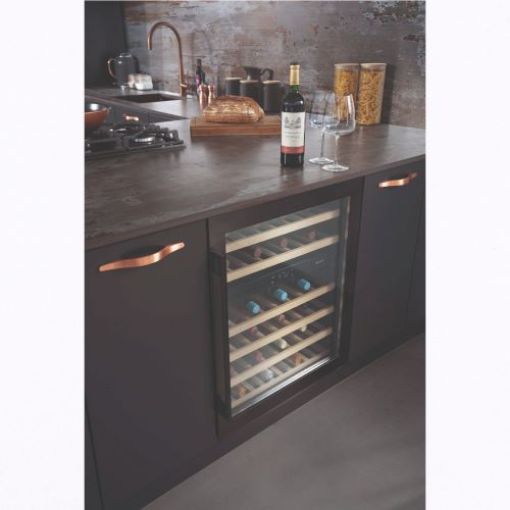 Picture of Undercounter Wine Cooler - 2 Temperature Zones - Black Glass Door