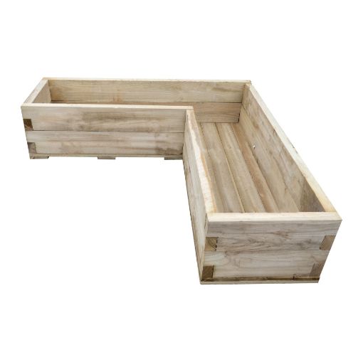 Picture of Caledonian Corner Raised Bed - With Base 130 x 130cm (Home Delivered)