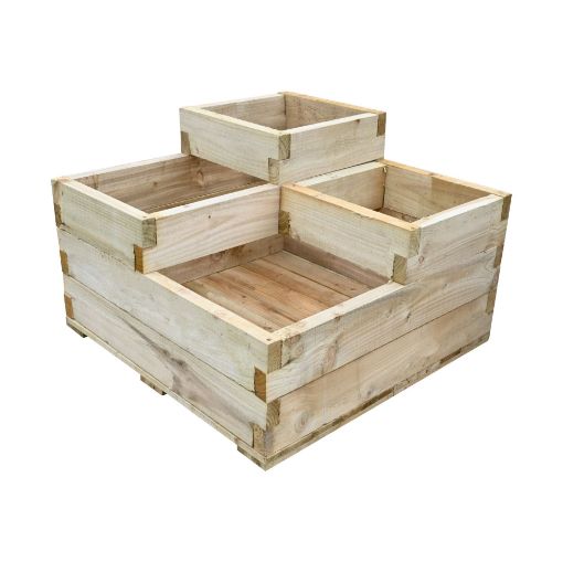 Picture of Caledonian Tiered Raised Bed - With Base - 90 x 90cm (Home Delivered)