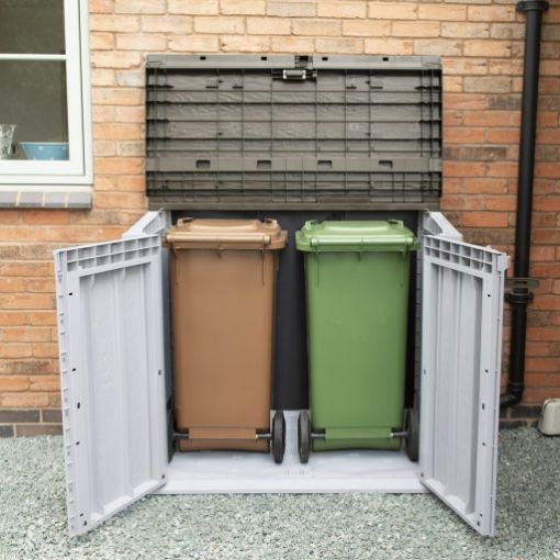 Picture of Extra Large Garden Storage Unit / Bin Store - 1200L Grey (Home Delivered)
