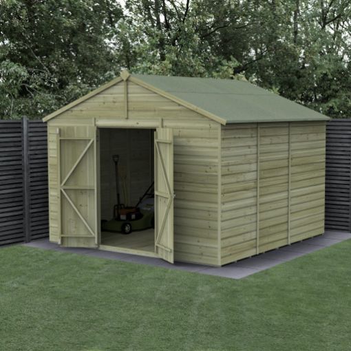 Picture of Beckwood 10' x 10' Apex Shed - No Windows - Double Door (Installed)