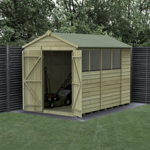 Picture of Beckwood 6' x 10' Apex Shed - 4' Windows - Double Door (Home Delivered)