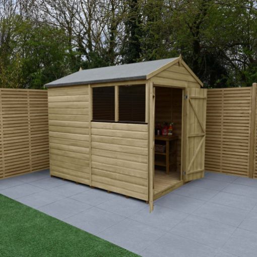 Picture of Beckwood 6' x 8' Apex Shed - 2 Windows - Double Door (Installed)