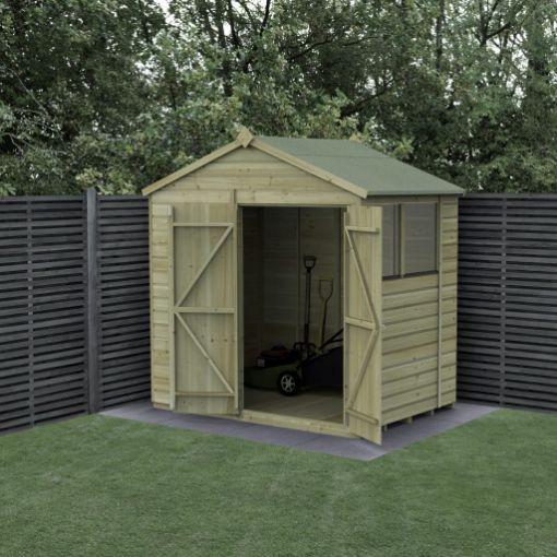 Picture of Beckwood 7' x 5' Apex Shed - 2 Windows - Double Door (Installed)