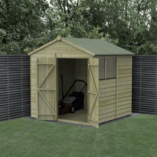 Picture of Beckwood 7' x 7' Apex Shed - 2 Windows - Double Door (Installed)