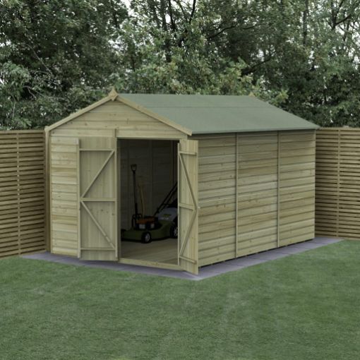 Picture of Beckwood 8' x 12' Apex Shed - No Windows - Double Door (Installed)