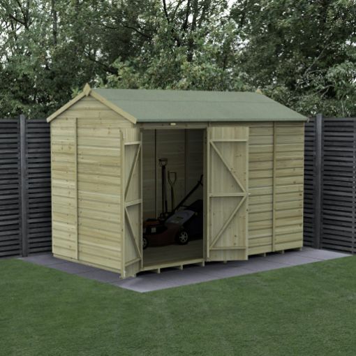 Picture of Beckwood 10' x 6' Reverse Apex Shed - No Windows - Double Door (Home Delivered)