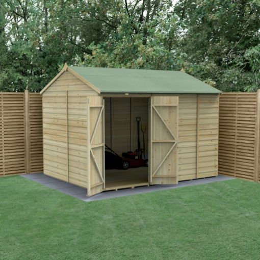 Picture of Beckwood 10' x 8' Reverse Apex Shed - No Windows - Double Door (Home Delivered)