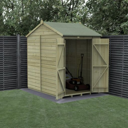 Picture of Beckwood 5' x 7' Reverse Apex Shed - No Windows - Double Door (Home Delivered)