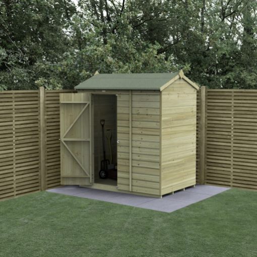 Picture of Beckwood 6' x 4' Reverse Apex Shed - No Windows (Installed)