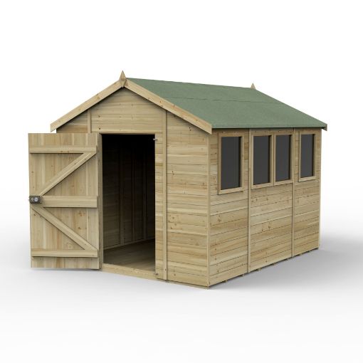 Picture of Timberdale 12' x 8' Apex Shed - Four Windows (Home Delivered)