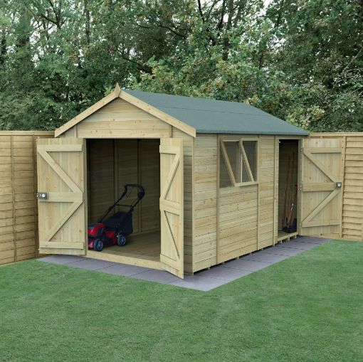 Picture of Timberdale 12' x 8' Apex Double Door Combo (Home Delivered)