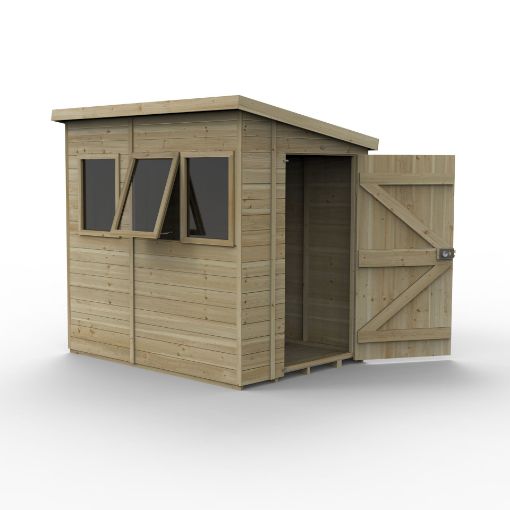 Picture of Timberdale 7' x 5' Pent Shed - Three Windows (Home Delivered)