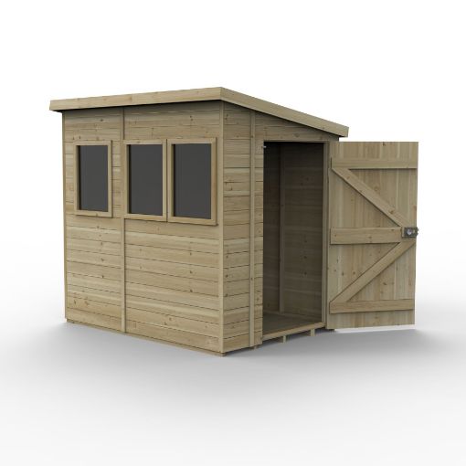 Picture of Timberdale 7' x 5' Pent Shed - Three Windows (Installed)
