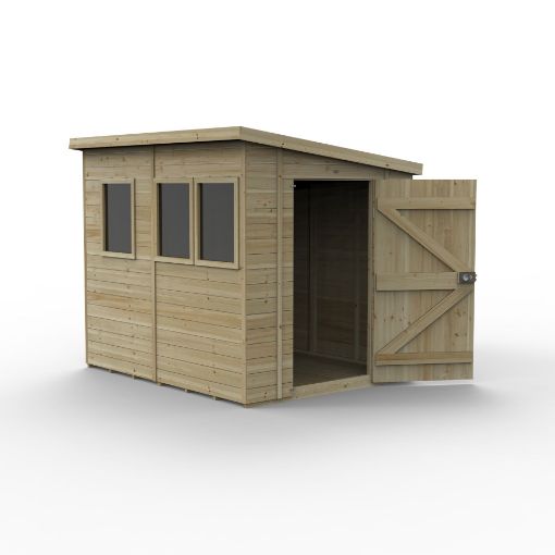 Picture of Timberdale 8' x 6' Pent Shed - Three Windows (Installed)