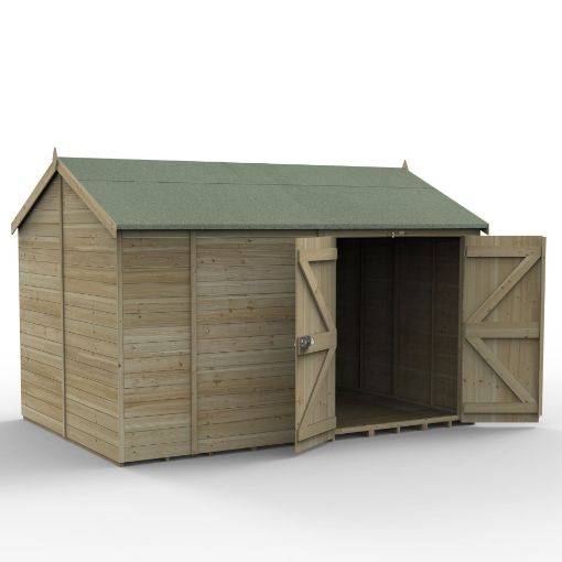 Picture of Timberdale 12' x 8' Reverse Apex Shed No Window - Double Door (Home Delivered)