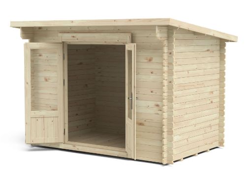 Picture of Harwood 3.0 x 2.0m Log Cabin - Pent Roof, 24kg Felt no Underlay (Installed)