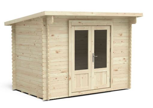 Picture of Harwood 3.0 x 2.0m Log Cabin - Pent Roof, 24kg Felt plus Underlay (Home Delivered)