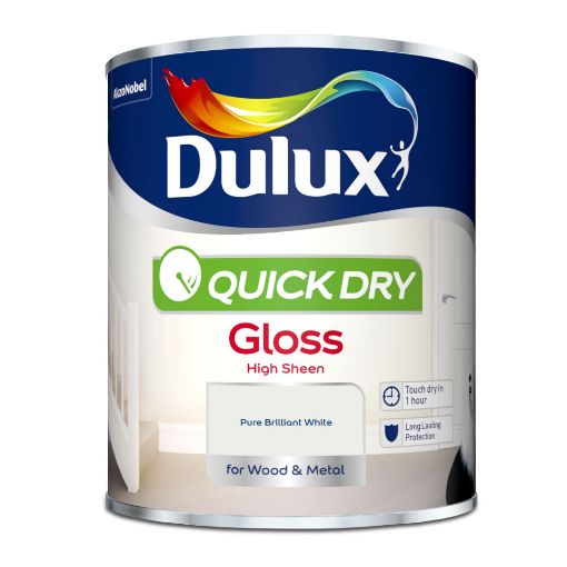 Picture of 750Ml Dulux Quick Dry Gloss Pure Brilliant White