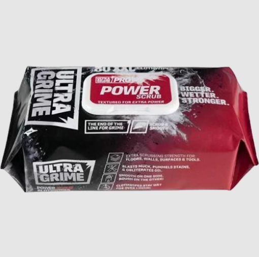 Picture of Ultragrime Pro Power Scrub XXL+ Wipes - Pack of 80