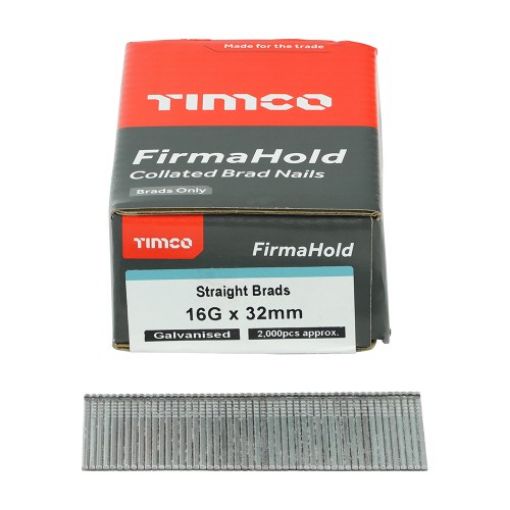 Picture of 16g x 32 Firmahold Straight Brad Galvanised 2000pc Box
