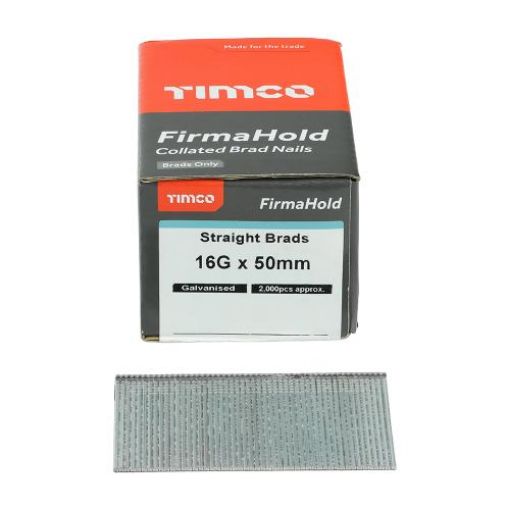 Picture of 16G x 50 Firmahold Straight Brad Galv 2000pcs Box