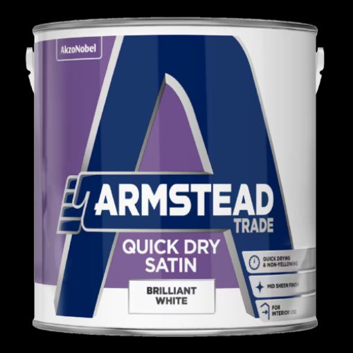 Picture of Armstead Trade Quick Dry Satin 2.5L - Brilliant White