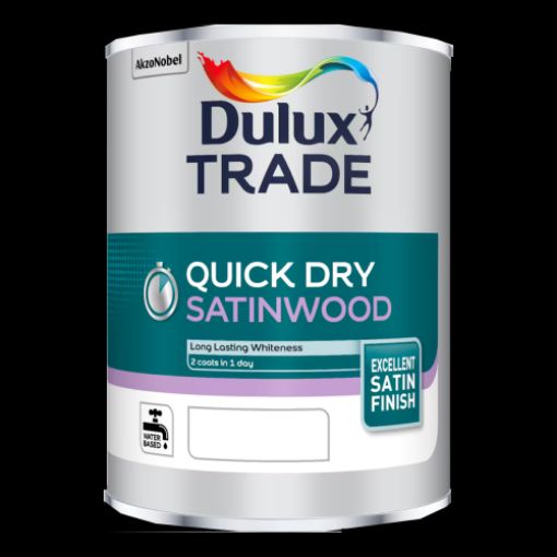 Picture of 1.25L Dulux Quick Dry Satinwood - Pure Brilliant White