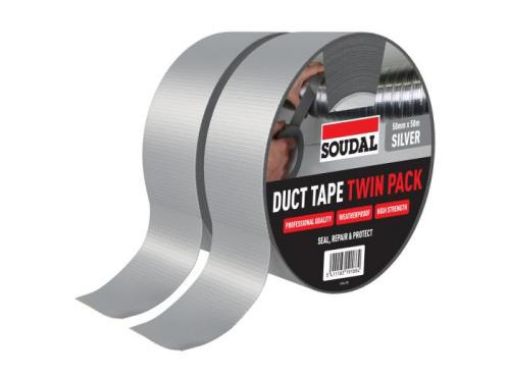 Picture of Soudal Duct Tape 50mm x 50mtr Twin Pack - Silver
