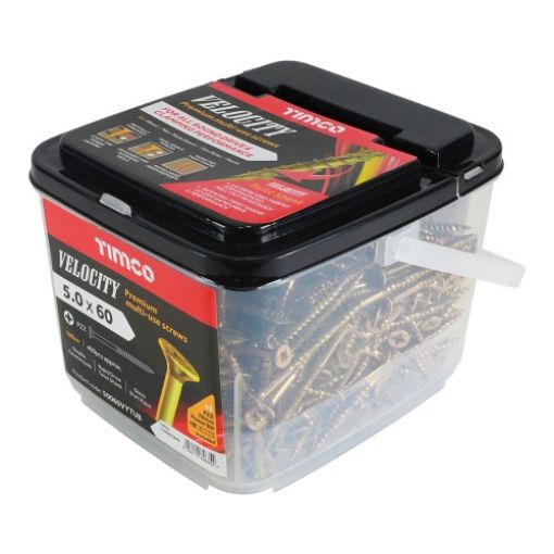 Picture of Velocity Screw PZ2 YZP 5.0 x 60mm (Tub of 400)