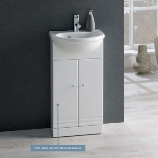 Picture of White Madrid 41cm Double Door Basin Unit