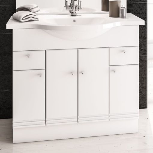 Picture of White Madrid 90cm Combi Unit