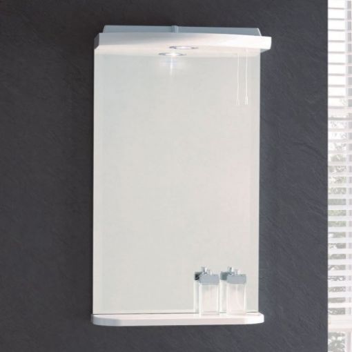 Picture of White 43cm Mirror 1 Halogen